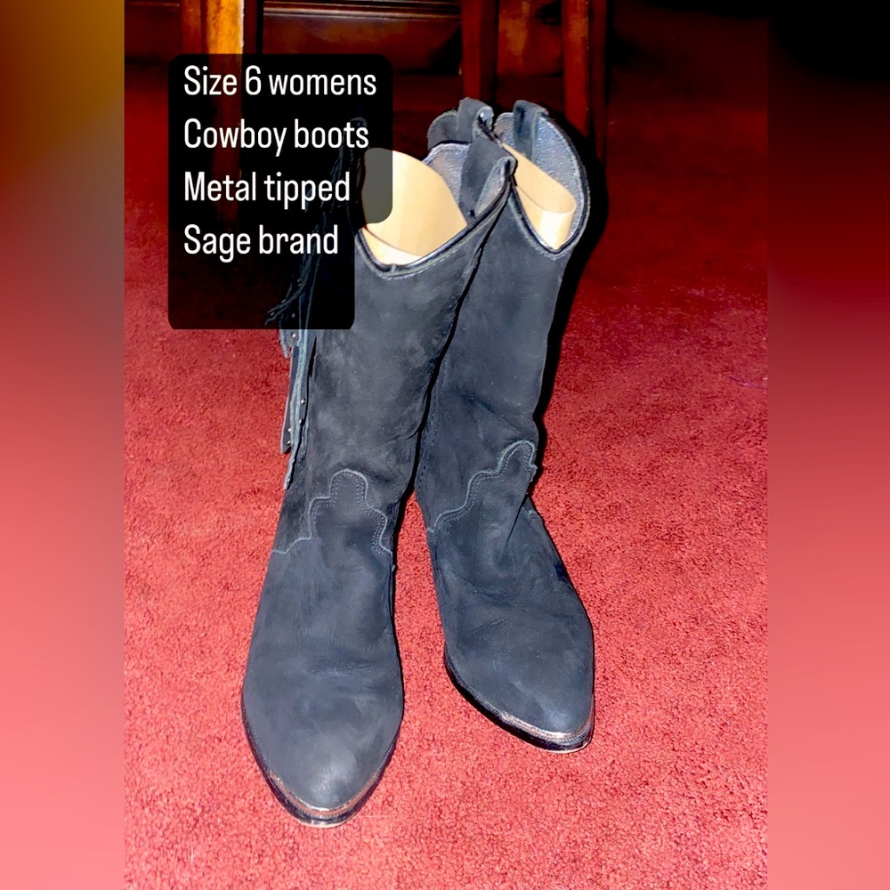 Sage brand, western cowboy boots women’s size 6